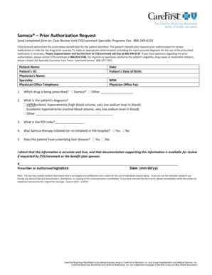 Samsca Prior Authorization Request Form