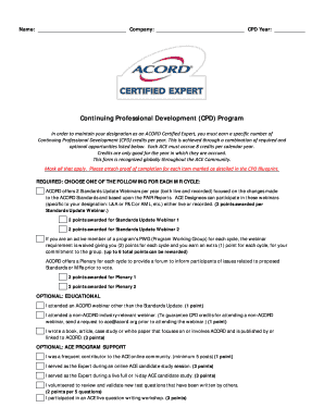 ACORD Certified Expert CPD Program