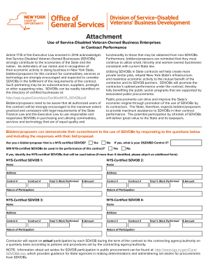 Service-Disabled Veteran-Owned Business Utilization Form