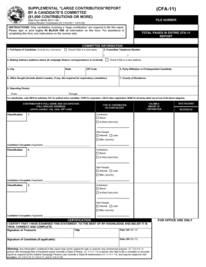 Indiana Large Contribution Report