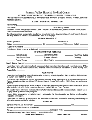 Authorization to Release Health Information