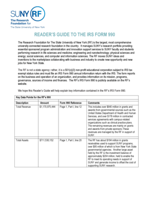 Reader’s Guide to IRS Form 990