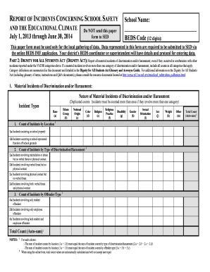 New York Dignity for All Students Act Report