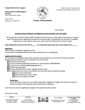 Compromise of Arrears Program Application