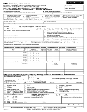 Request for Admissibility Hearing/Detention Review