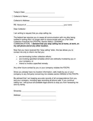 Cease Communication Letter
