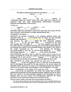 Property Sale Deed
