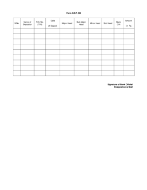 CST 5B Deposit Form