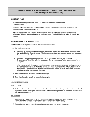 Illinois Buyers Statement Template