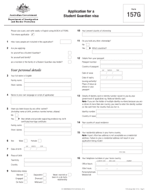 157G - Application for a Student Guardian visa