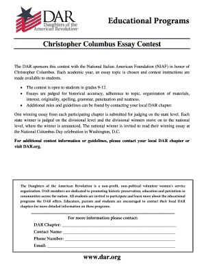 Christopher Columbus Essay Contest