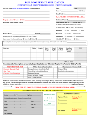 Building Permit Application