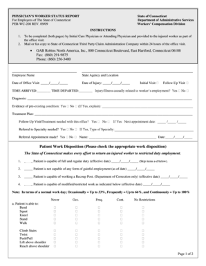 Physician’s Worker Status Report