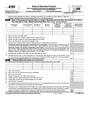 IRS Form 4797 Sales of Business Property