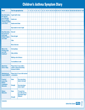 Children’s Asthma Symptom Diary