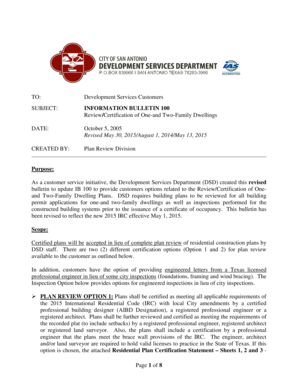 Residential Plan Certification Statement