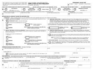 California Employee Action Request Form