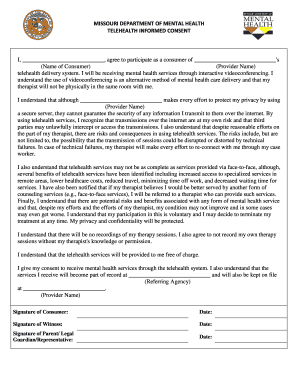 Missouri Telehealth Informed Consent