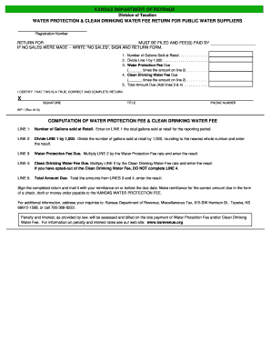 Kansas Water Protection Fee Return