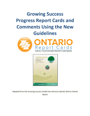 Progress Report Card Template