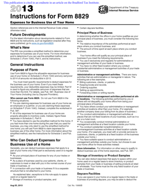 Instructions for Form 8829