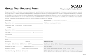 Group Tour Request Form