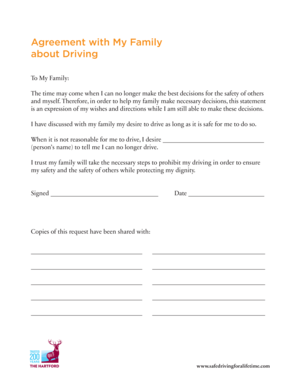 Family Driving Agreement
