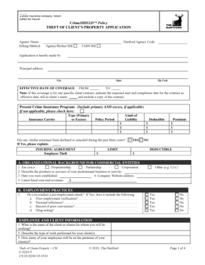 Theft of Client's Property Application