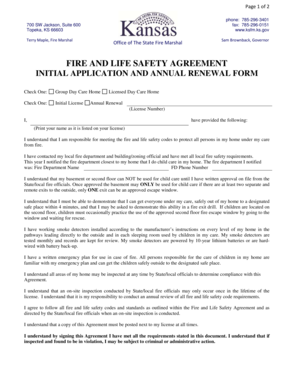 Fire and Life Safety Agreement