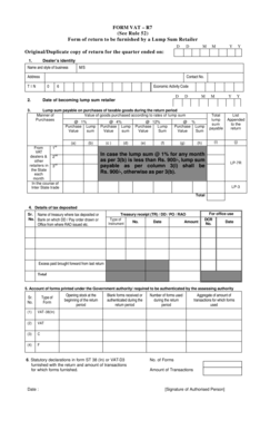 VAT Return Form LP-R7