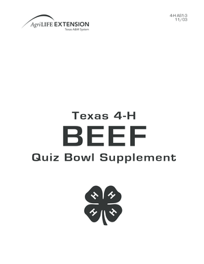 Beef Quiz Bowl Supplement - Texas 4-H and Youth Development ... - agrilife