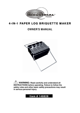 4-IN-1 Paper Log Briquette Maker Owner's Manual