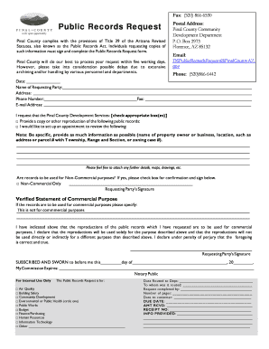Pinal County Public Records Request Form