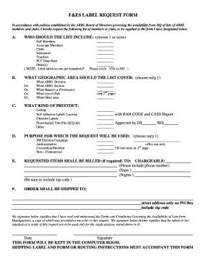 ARRL Member List Request Form