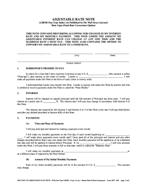 Multistate Adjustable Rate Note