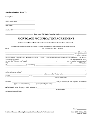 Mortgage Modification Agreement