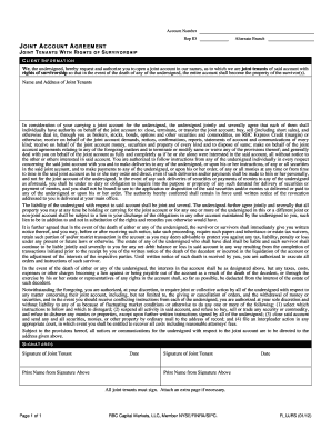 Joint Account Agreement