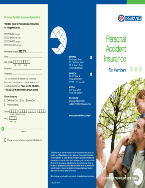 Personal Accident Insurance Application