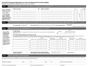 Free and Reduced Price School Meals Application