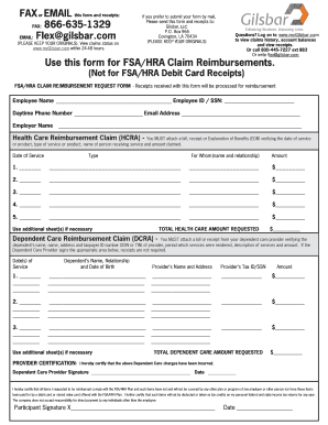 FSA/HRA Claim Reimbursement Form