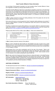 Deed Transfer Affidavit of Value