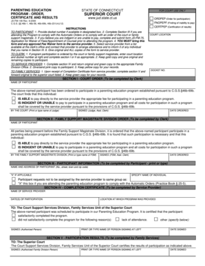 Connecticut Parenting Education Court Order