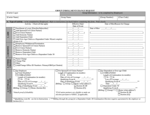 Group Enrollment Change Request Form