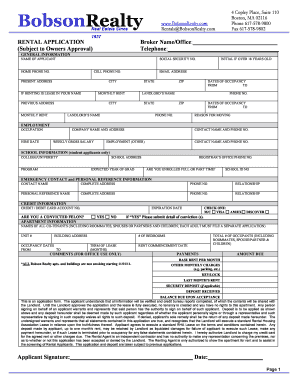 How to write your apartment address - Apartment Application & Rider - Bobson Realty