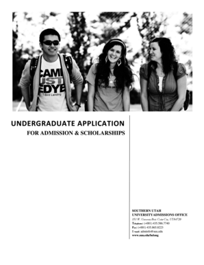 Southern Utah University Undergraduate Application
