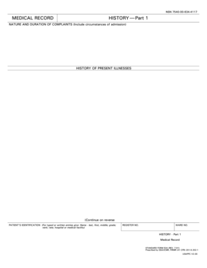 Medical Record History Form