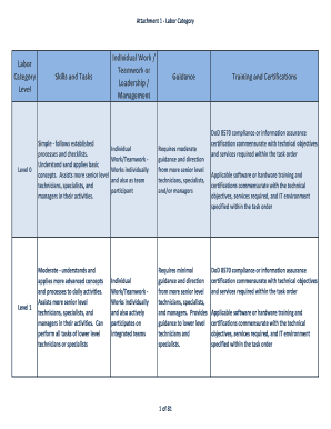 DoD Labor Category Form