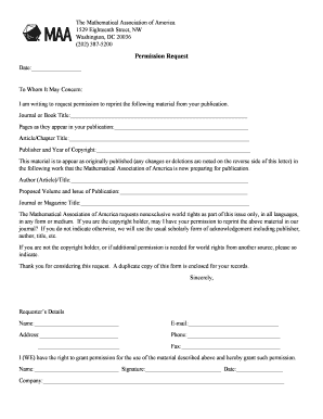 Permission Request Form
