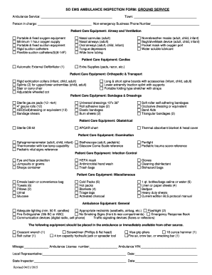 Ambulance Inspection Form