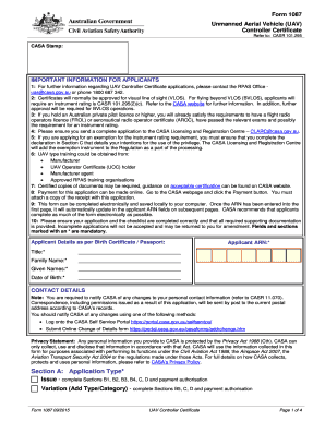 UAV Controller Certificate Application